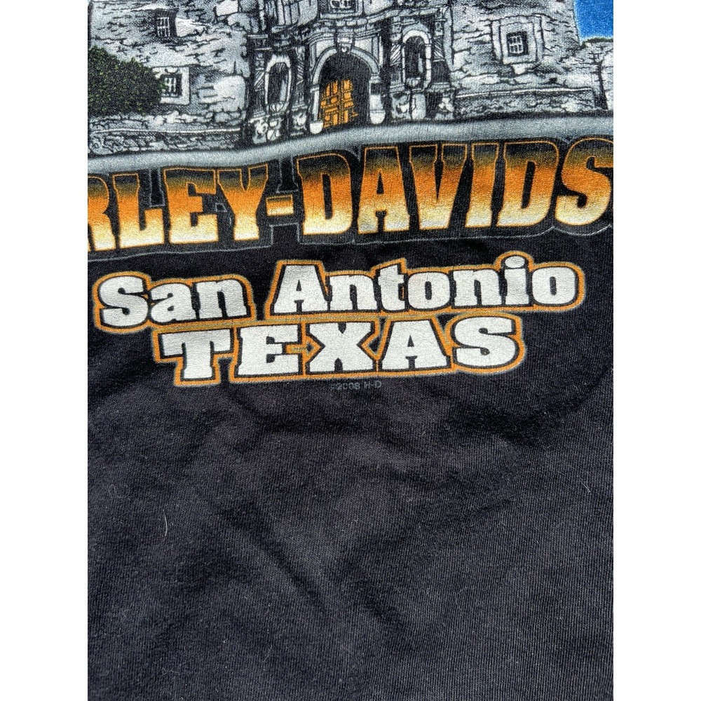 Vintage San Antonio TX Harley Davidson T Shirt Black Graphic Tee Mens XL - Picture 8 of 8